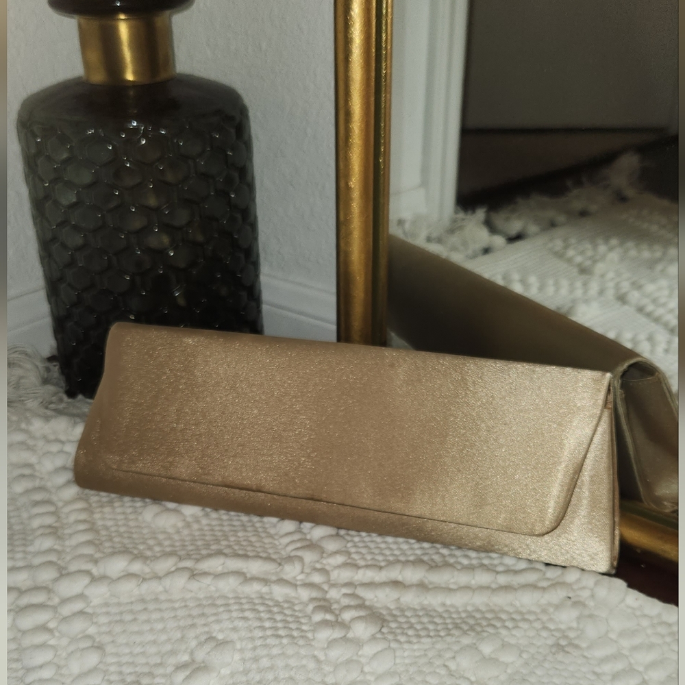 Satin hand clutch